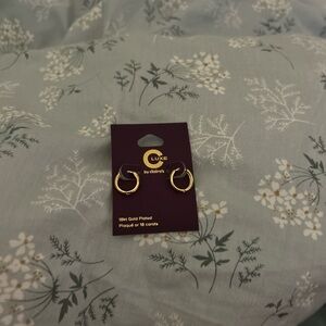 NWT Claire’s C Luxe Small 18k Gold Hoops
